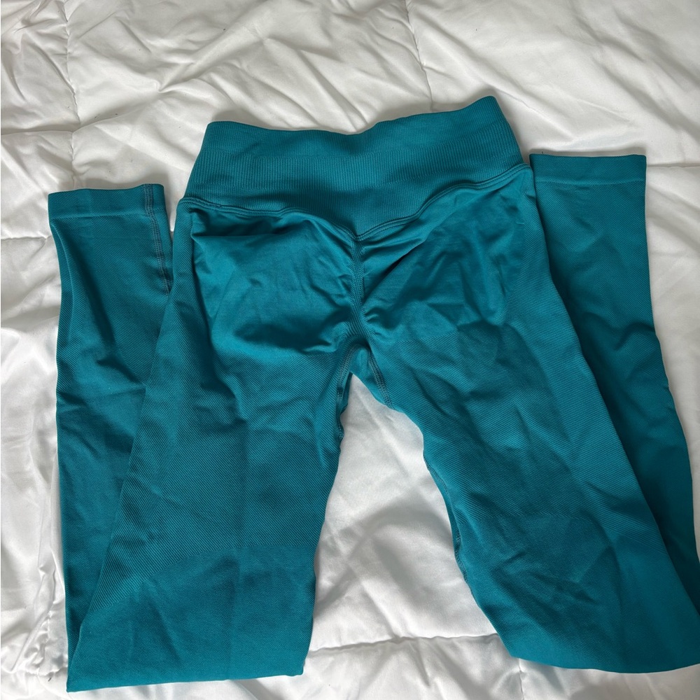 Teal High-Waist Active Leggings
